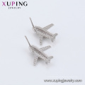 E-724 xuping Mode Flugzeuge Form Design Rhodium Farbe synthetische Zirkon Frauen Ohrstecker